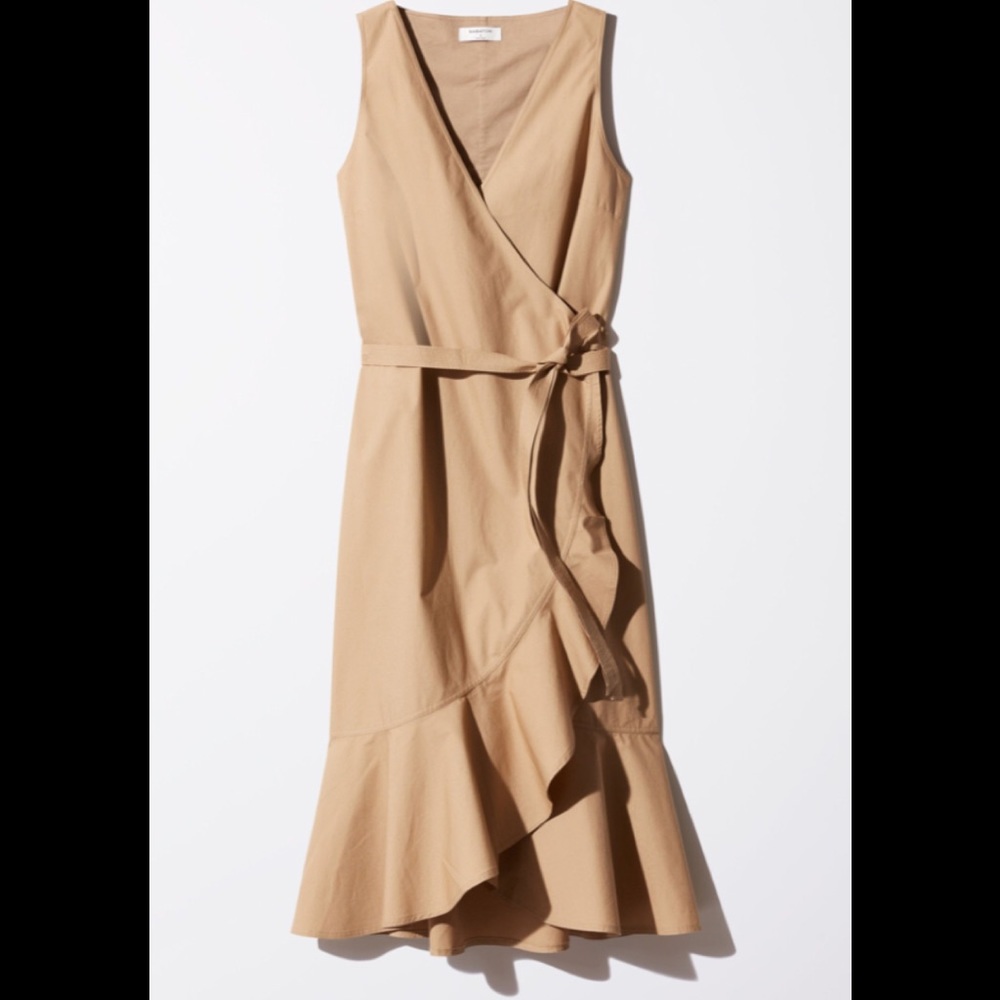 Aritzia Babaton Cotton Wrap Dress